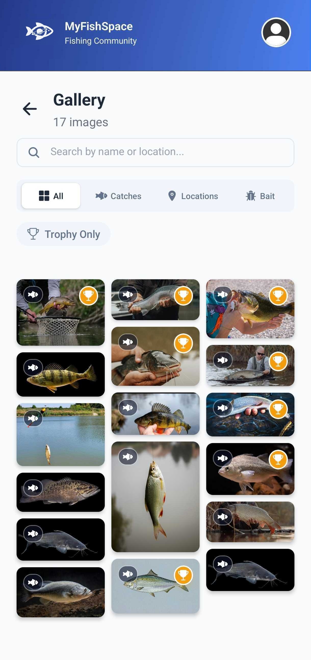 MyFishSpace Gallery tab